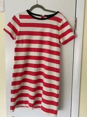 VGUC J. Crew Raspberry Pink Striped Dress S
